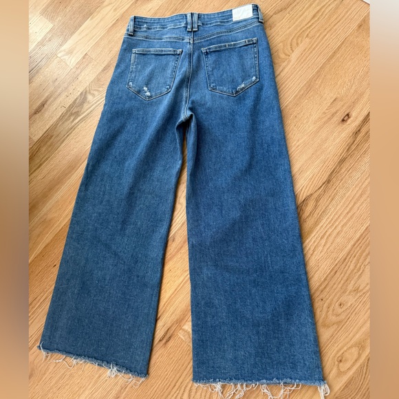 Anthropologie PAIGE Anessa High Rise Wide Leg Crop Jeans Sunnie Distressed 29 - Picture 12 of 13